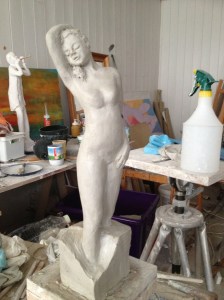 First a model in clay